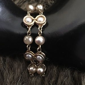 Vintage 50s Goldette NY pearl gold tone bracelet